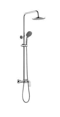 Conjunto de coluna de chuveiro de latão deslizante ajustável tripla função 35mm cartucho cromado