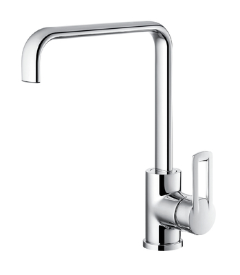 Torneira de pia de cozinha de furo único OEM elegante torneiras comerciais 304 mm de altura