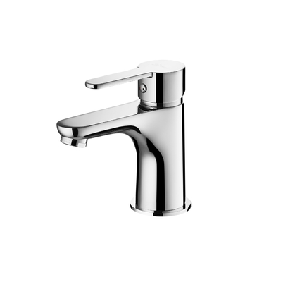 Torneira de lavatório de água quente e fria de latão instalação de dois furos