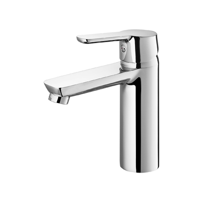 A única torneira Chrome do dissipador do banheiro do misturador da bacia do furo chapeou a boa habilidade