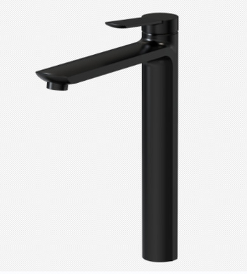 Classic High Bathroom Black Basin Mixer Tap Matt Brass Mixer Tap para Banheiro Single Lever Sink Mixer Tap Black