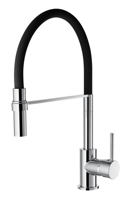 Torneira misturadora de cozinha cartucho 35mm 360 graus silicone bico cromado