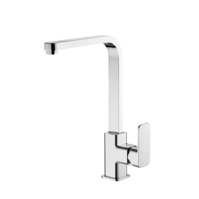 Torneira misturadora de cozinha de metal de arco alto 363 mm de bancada alta para pia
