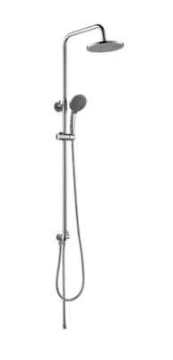 Chuveiro de chuva de latão maciço cromado com suporte ajustável em altura