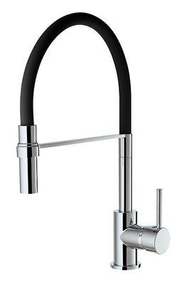 Bico de silicone cromado torneira misturadora de cozinha com cartucho de 35 mm