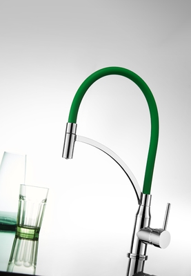 Mangueira de silicone acabamento cromado torneira misturadora de cozinha economia de água resistência à corrosão