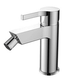 Torneiras para lavatório com 184 mm de altura e 160 mm de comprimento para bidé