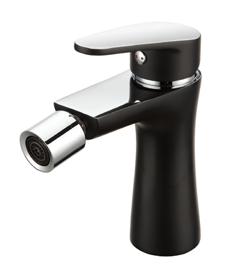 Torneira para bidé clássica de latão preto de furo único com disco de cerâmica de 35 mm