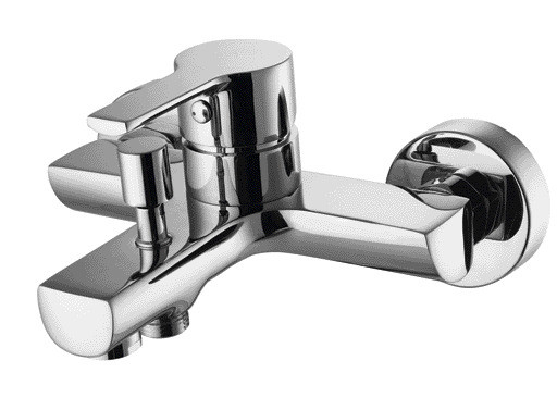 Torneira misturadora monocomando para banho cromada sem chuveiro de mão e sem suporte de chuveiro