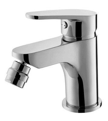 Torneira de bidê monocomando montada no convés 135mm alto monocomando para lavatório