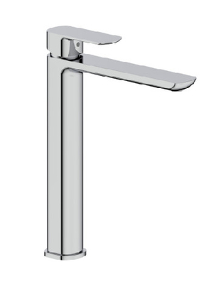 Cascata de latão moderna de alta altura, torneira de água quente e fria, ajustável para banheiro